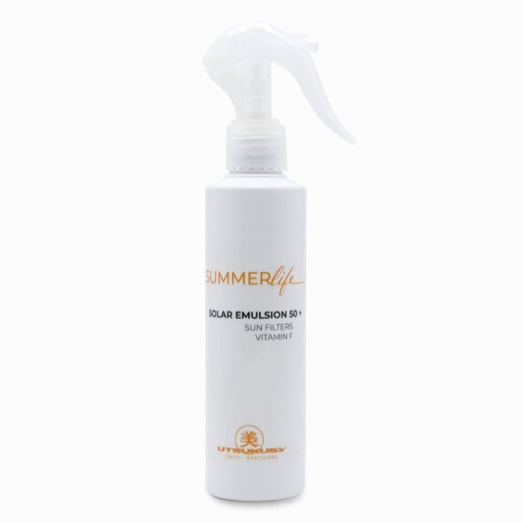 UTSUKUSY SPF50 VEIDO, KAKLO, DEKOLTE EMULSIJA NUO SAULĖS, 200ML