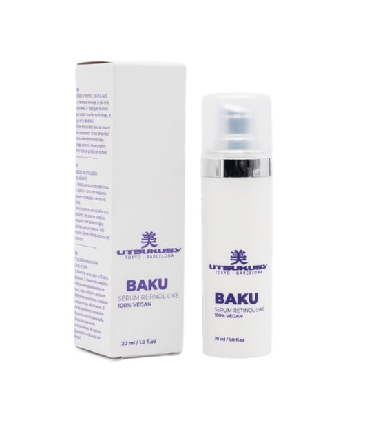 UTSUKUSY RAUKŠLIŲ MATOMUMĄ MAŽINANTIS VEIDO SERUMAS BAKU, 30ML