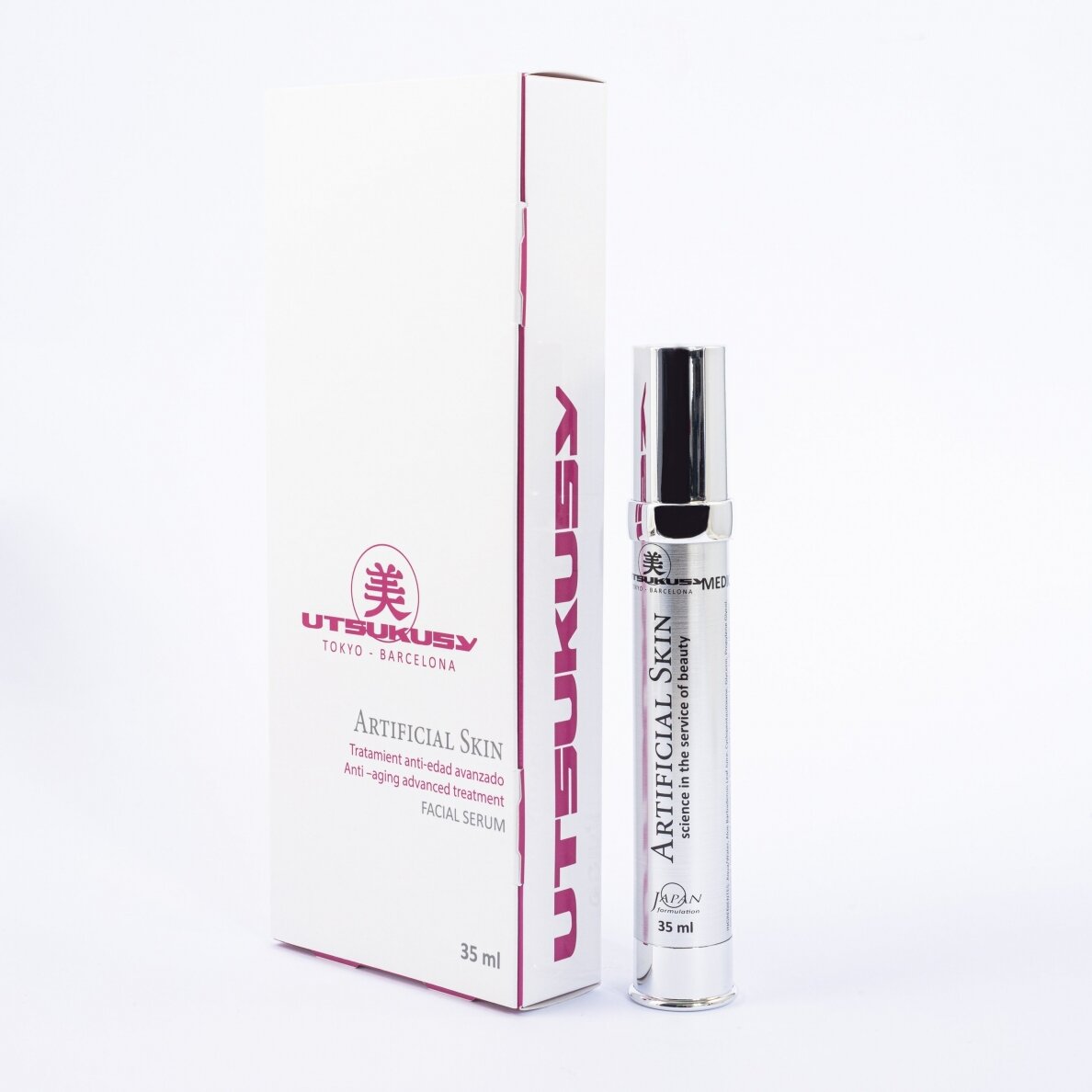 UTSUKUSY DRĖKINANTIS, SENĖJIMĄ STABDANTIS VEIDO SERUMAS SERUM PIEL ARTIFICIAL, 35ML