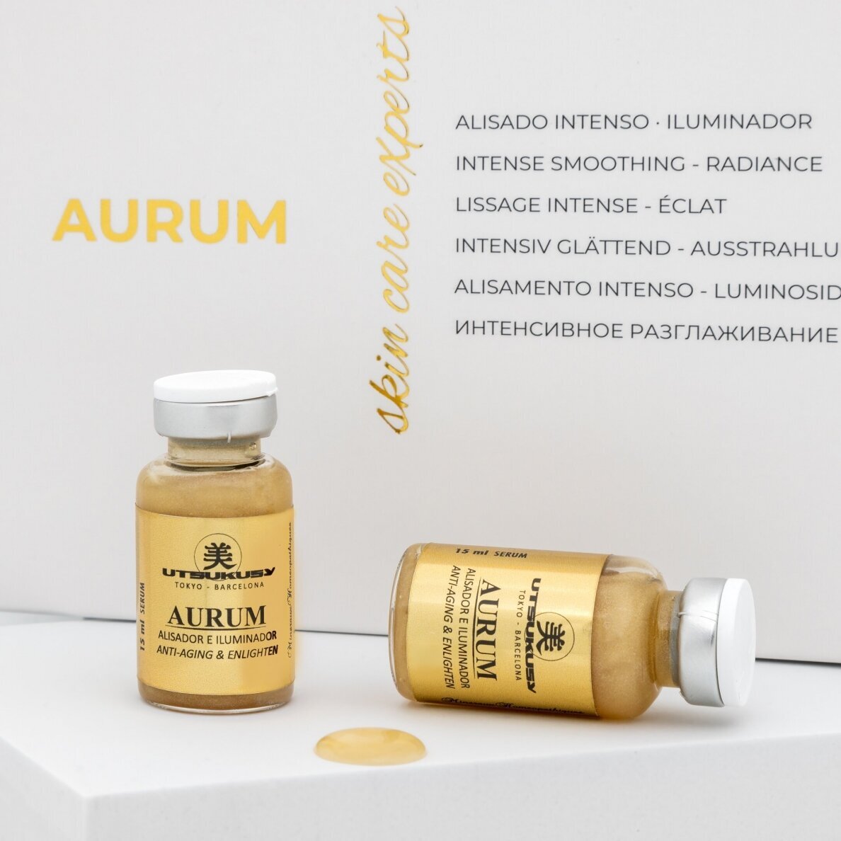 UTSUKUSY AURUM GOLD STERILUS SERUMAS AMPULĖJE, 1 VNT, 15ML