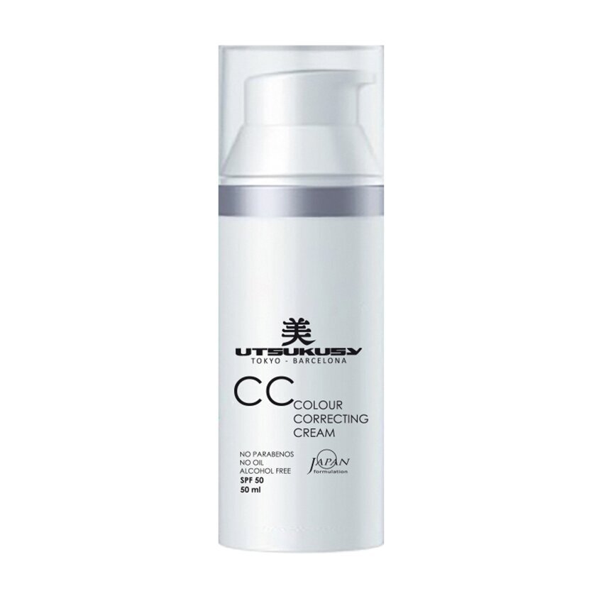 UTSUKUSY CC COLOR APSAUGINIS KREMAS - DRĖKIKLIS, SUTEIKIA LENGVĄ ATSPALĮ, SPF50, 50ML