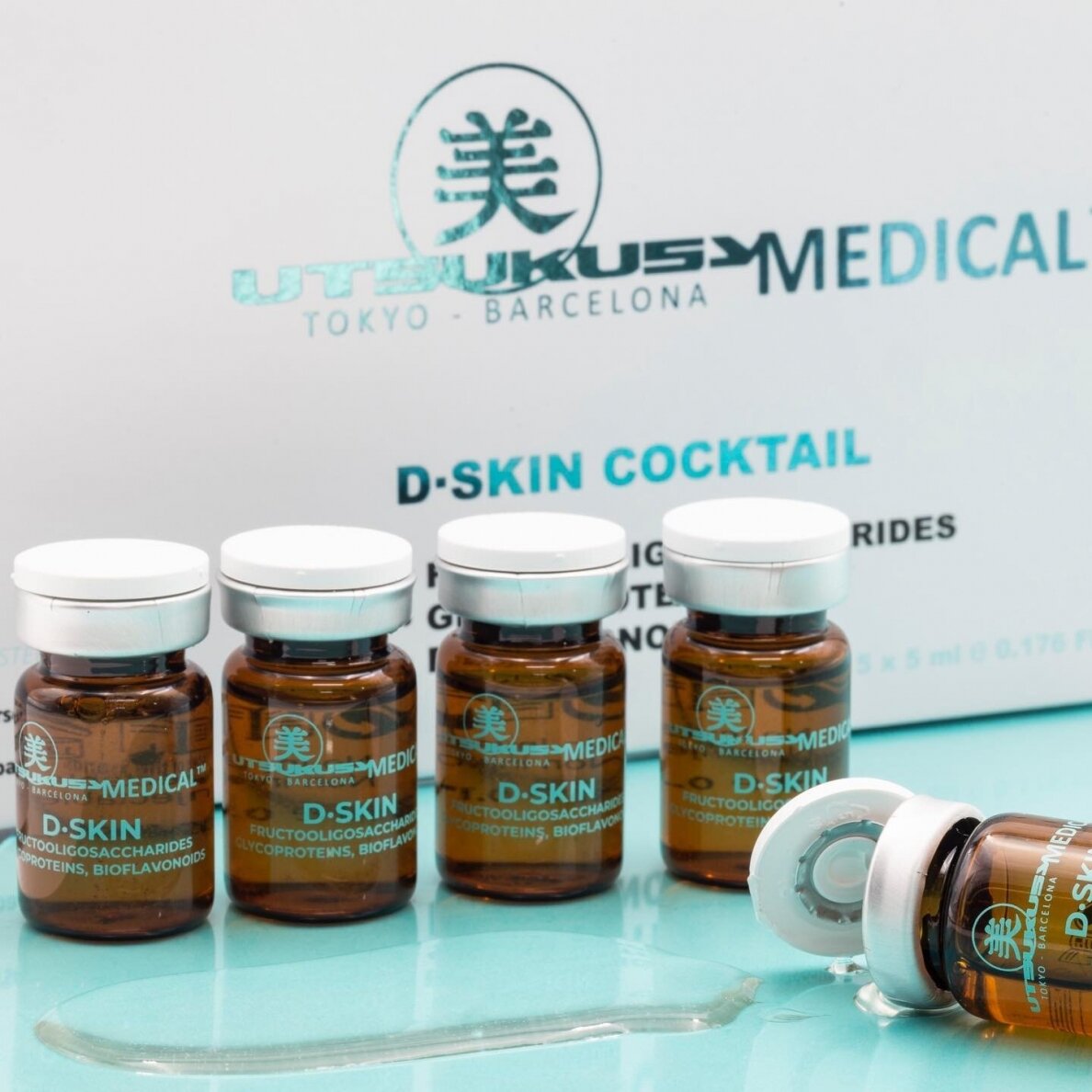 UTSUKUSY D-SKIN COCKTAIL SERUMAS VEIDUI, KAKLUI, DEKOLTE BIOLOGICS 5.0, 1X5ML