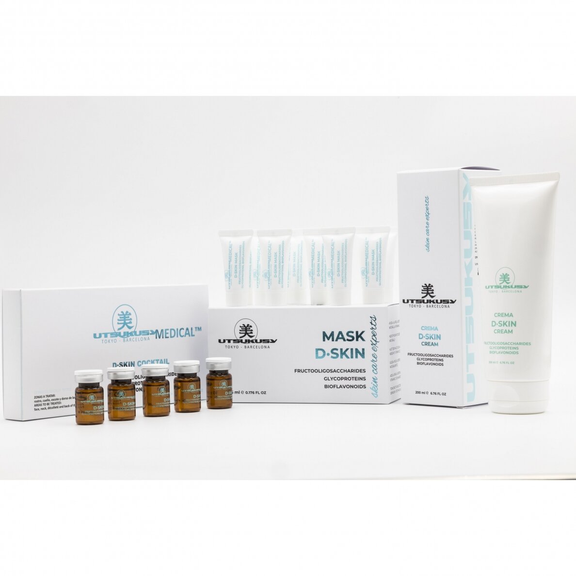 Utsukusy D-SKIN Vitamino D gamybą atkuriantis, Anti-AGE procedūros rinkinys