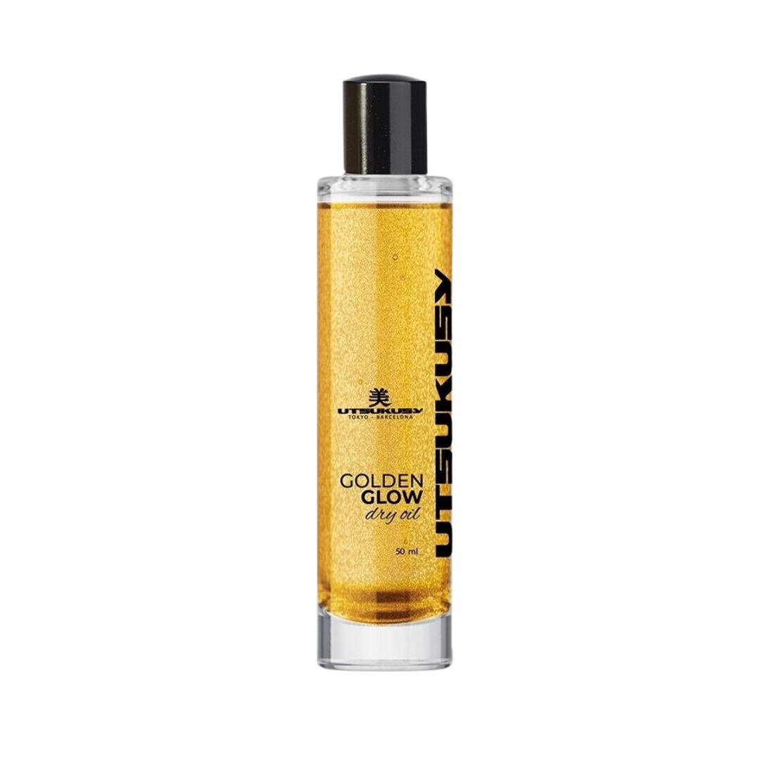 UTSUKUSY GOLDEN GLOW SAUSAS KŪNO IR PLAUKŲ ALIEJUS SU ŠVYTĖJIMO DALELĖMIS, 50ML
