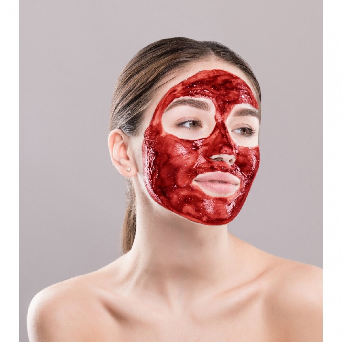 UTSUKUSY ĮMASAŽUOJAMA, STERILI VEIDO KAUKĖ COLOUR RED MASK BOTOX LIKE, 5ML