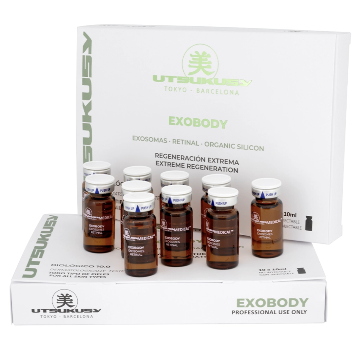 UTSUKUSY EXOBODY PROFESSIONAL profesionalus kūno atjauninimo rinkinys su egzosomomis