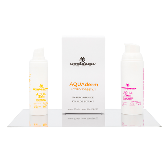 UTSUKUSY KASDIENIS ODOS PRIEŽIŪROS RINKINYS AQUA DERM HYDRO SORBET