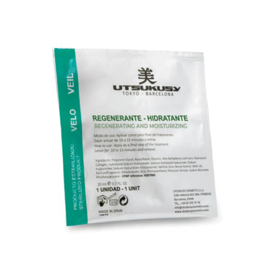 UTSUKUSY lakštinė veido kaukė Regenerating-Hydrating, 20ml
