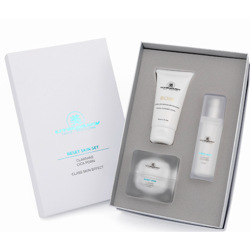 Utsukusy RESET SKIN DAILY rinkinys "Stiklo odos efektas"