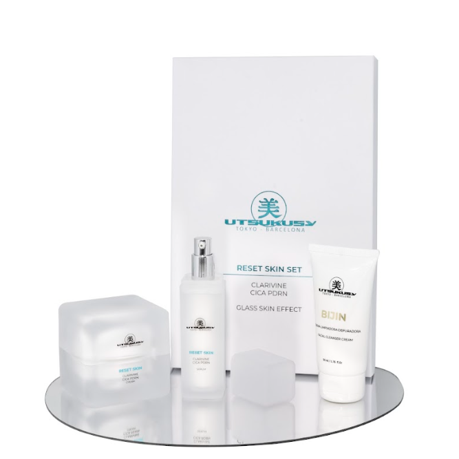 Utsukusy RESET SKIN DAILY rinkinys "Stiklo odos efektas"