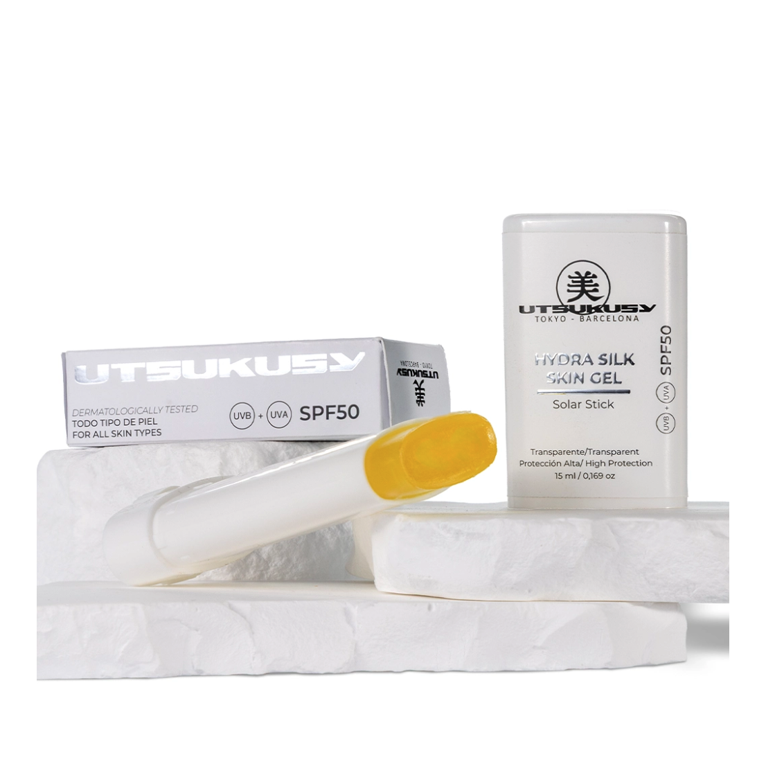 Utsukusy SPF50 pieštukinis apsauginis GELIS nuo saulės, 15ml