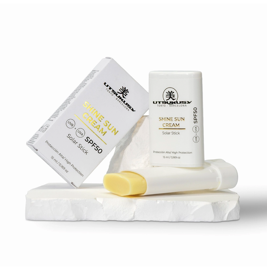 Utsukusy SPF50 pieštukinis apsauginis kremas nuo saulės, 15ml