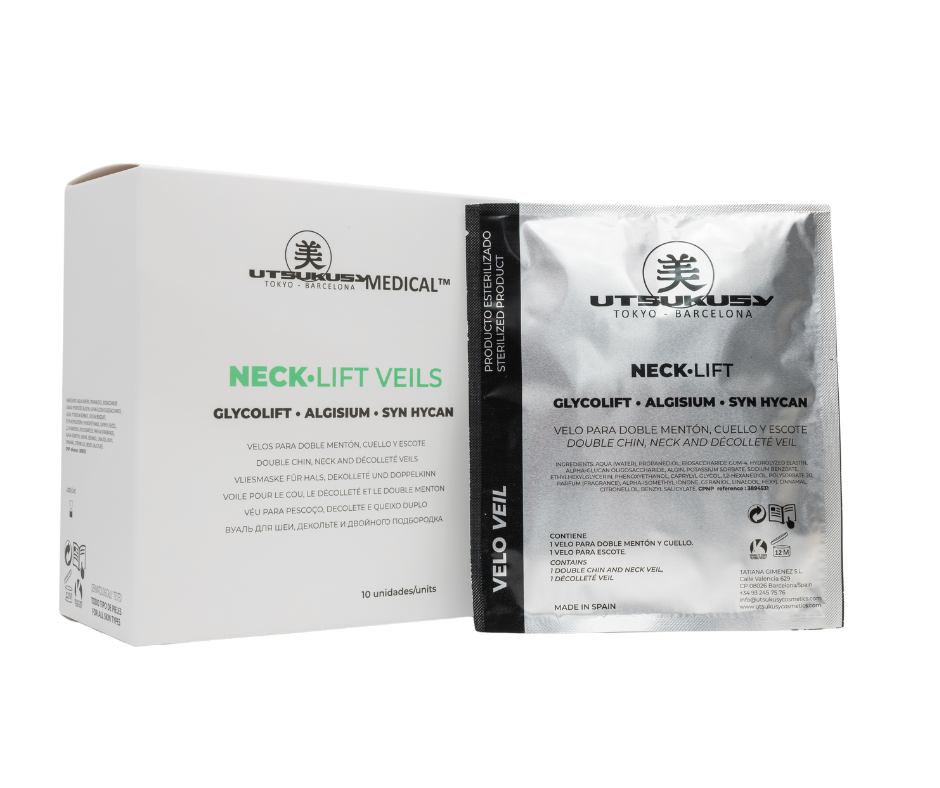 Utsukusy Necklift (smakro, kaklo, dekoltė) lakštinė kaukė, 1 vnt.