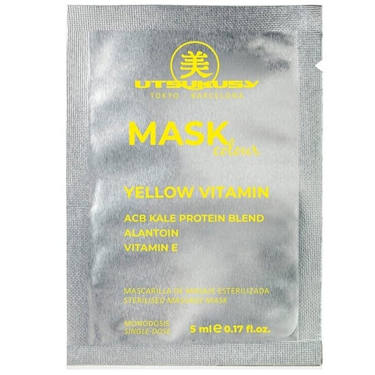 UTSUKUSY ĮMASAŽUOJAMA, STERILI VEIDO KAUKĖ MASK COLOUR YELLOW VITAMIN, 5ML